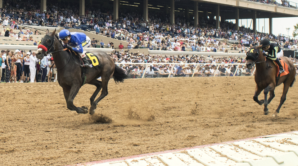 Popular Kid wins the first race on Del Mar opening day