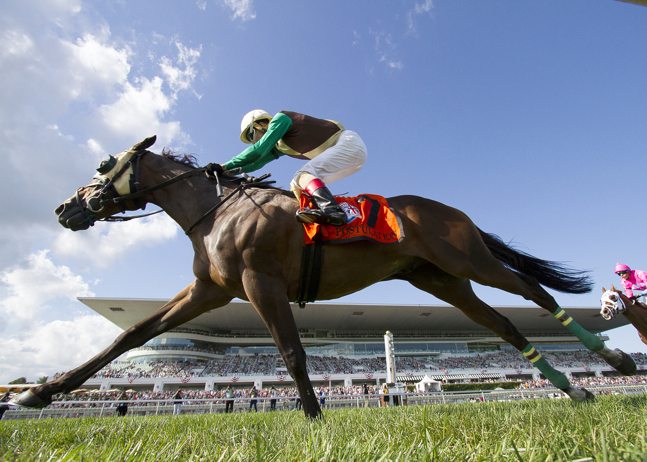 Postulation wins the 2017 American St. Leger