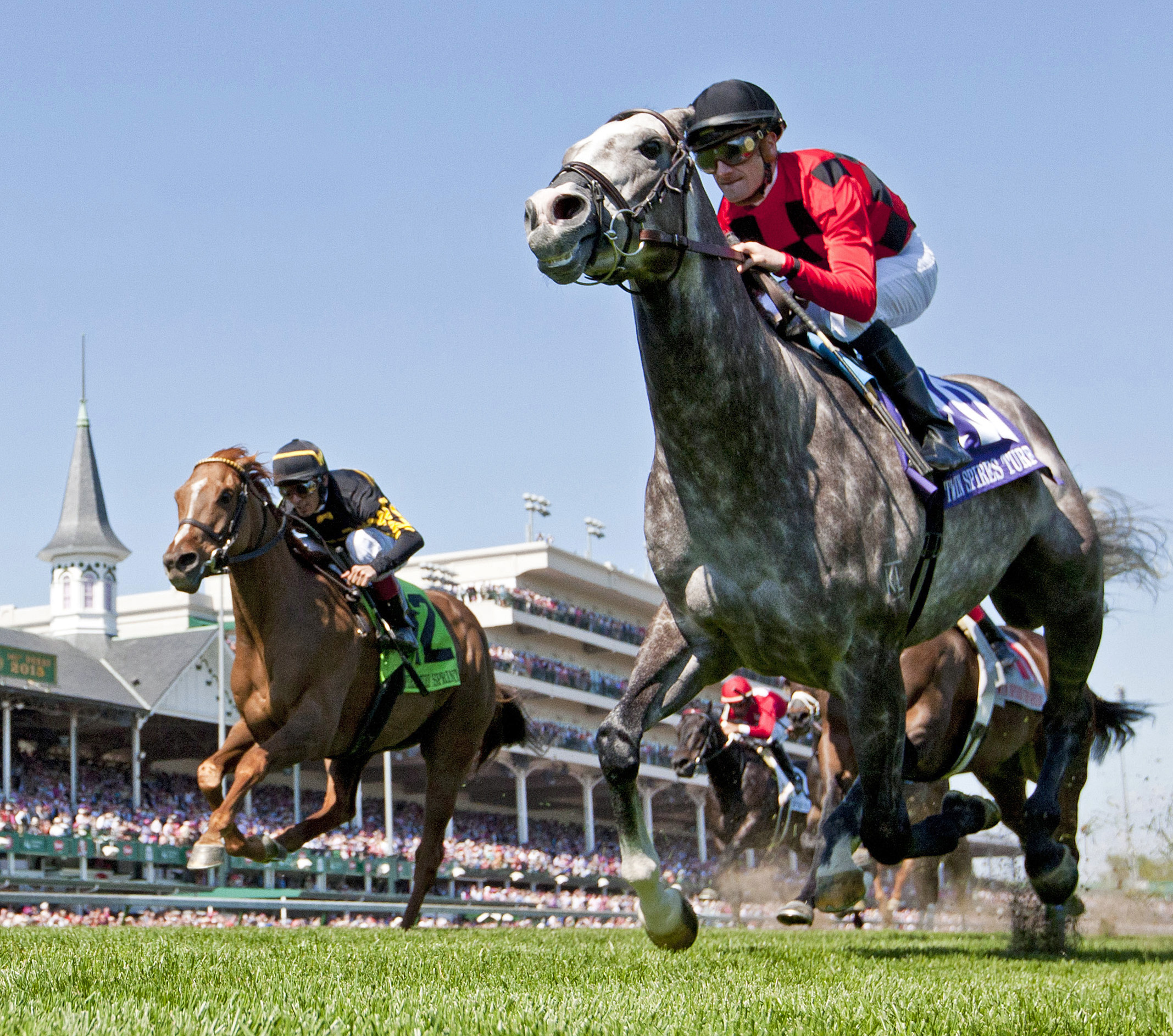 Power Alert wins the Twin Spires Turf Sprint