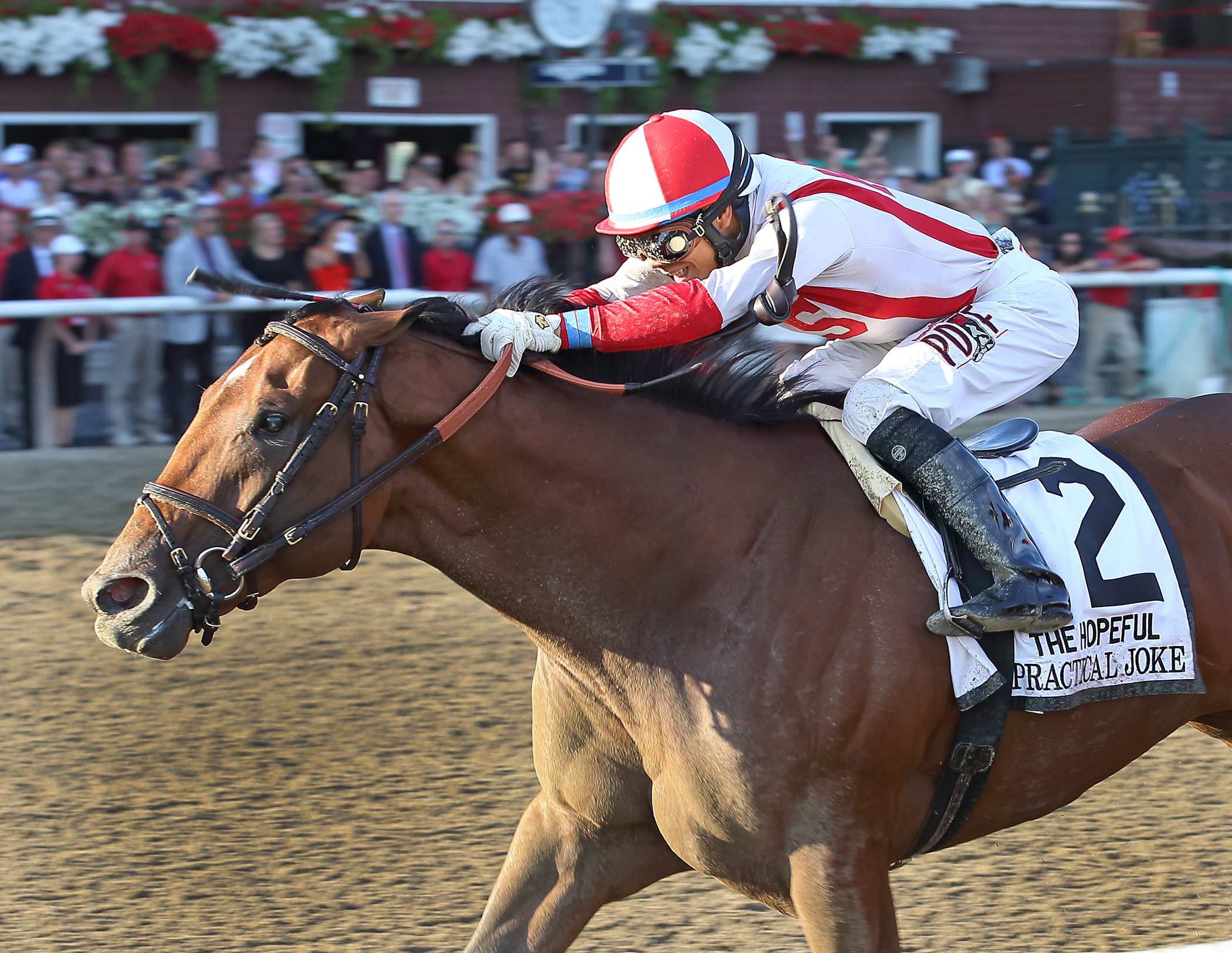Practical Joke wins the Hopeful Stakes