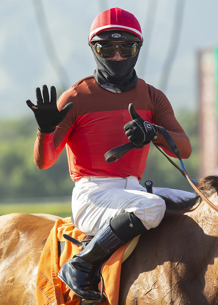 Flavien Prat captured six wins at Santa Anita Park on May 17