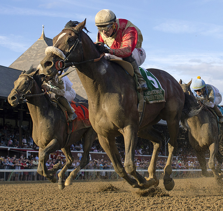 Preservationist wins the 2019 Woodward Stakes at Saratoga Race Course