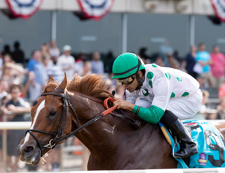 Promises Fulfilled wins the 2019 John A. Nerud Stakes at Belmont Park
