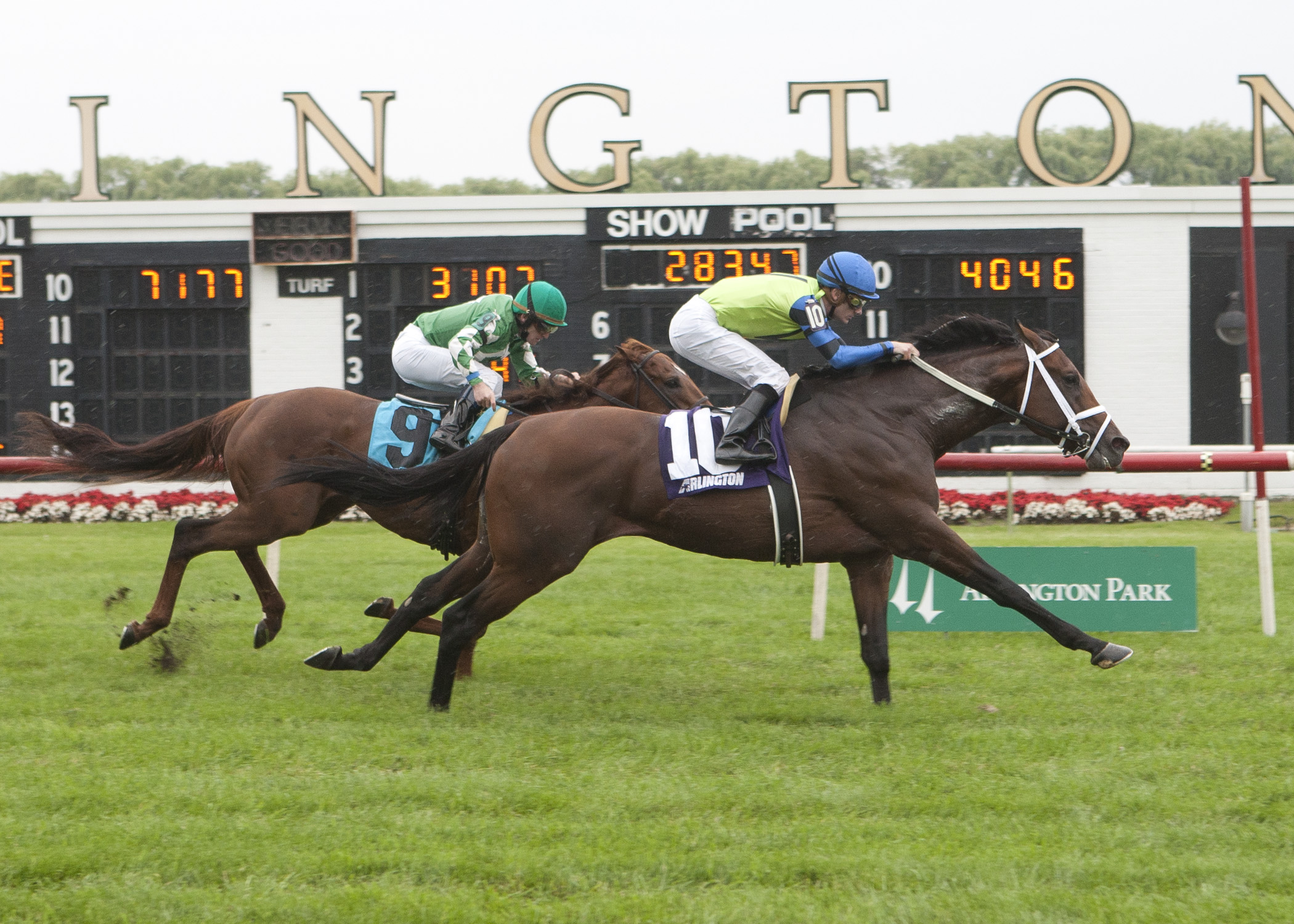 Quiet Force wins 2015 Arlington Handicap