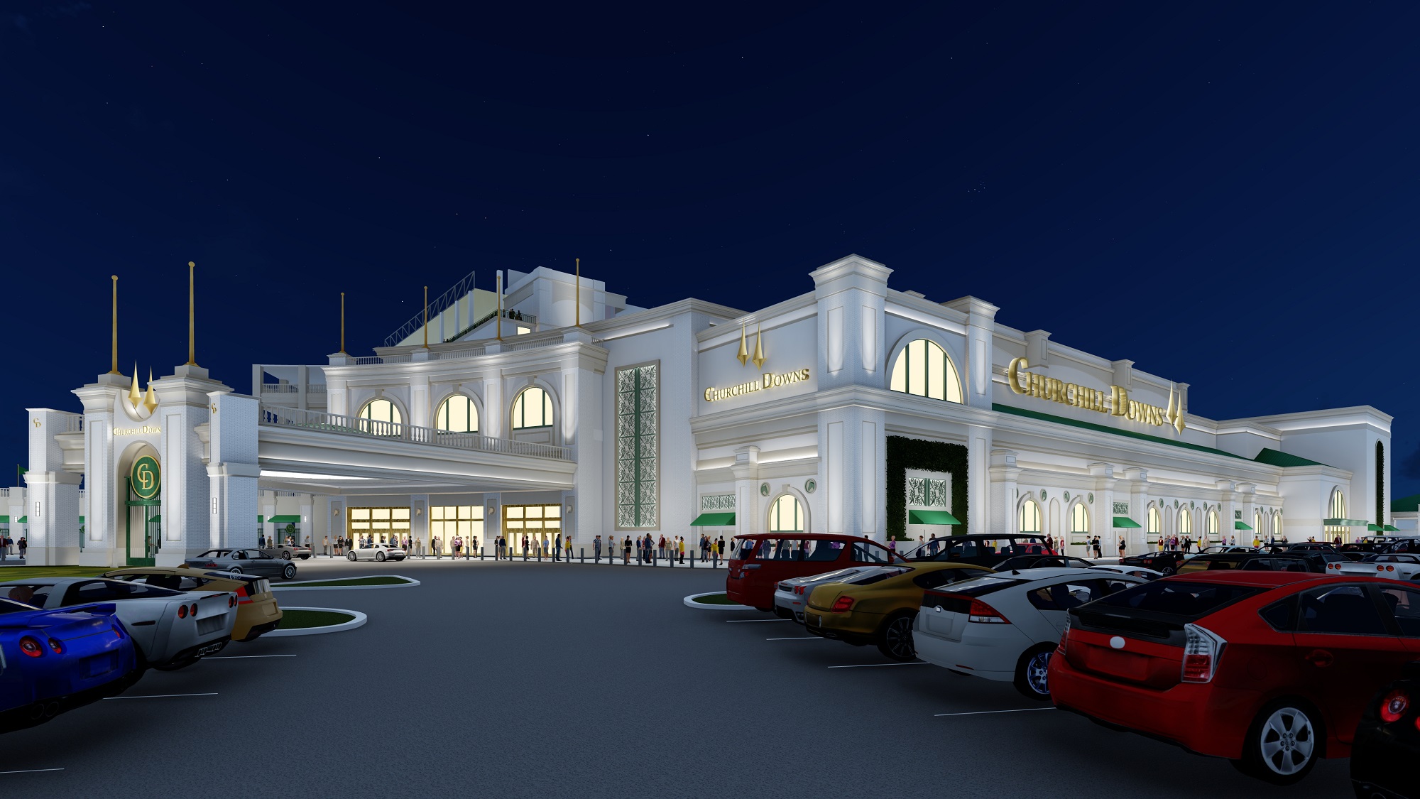 2019 rendering of proposed hotel at Churchill Downs