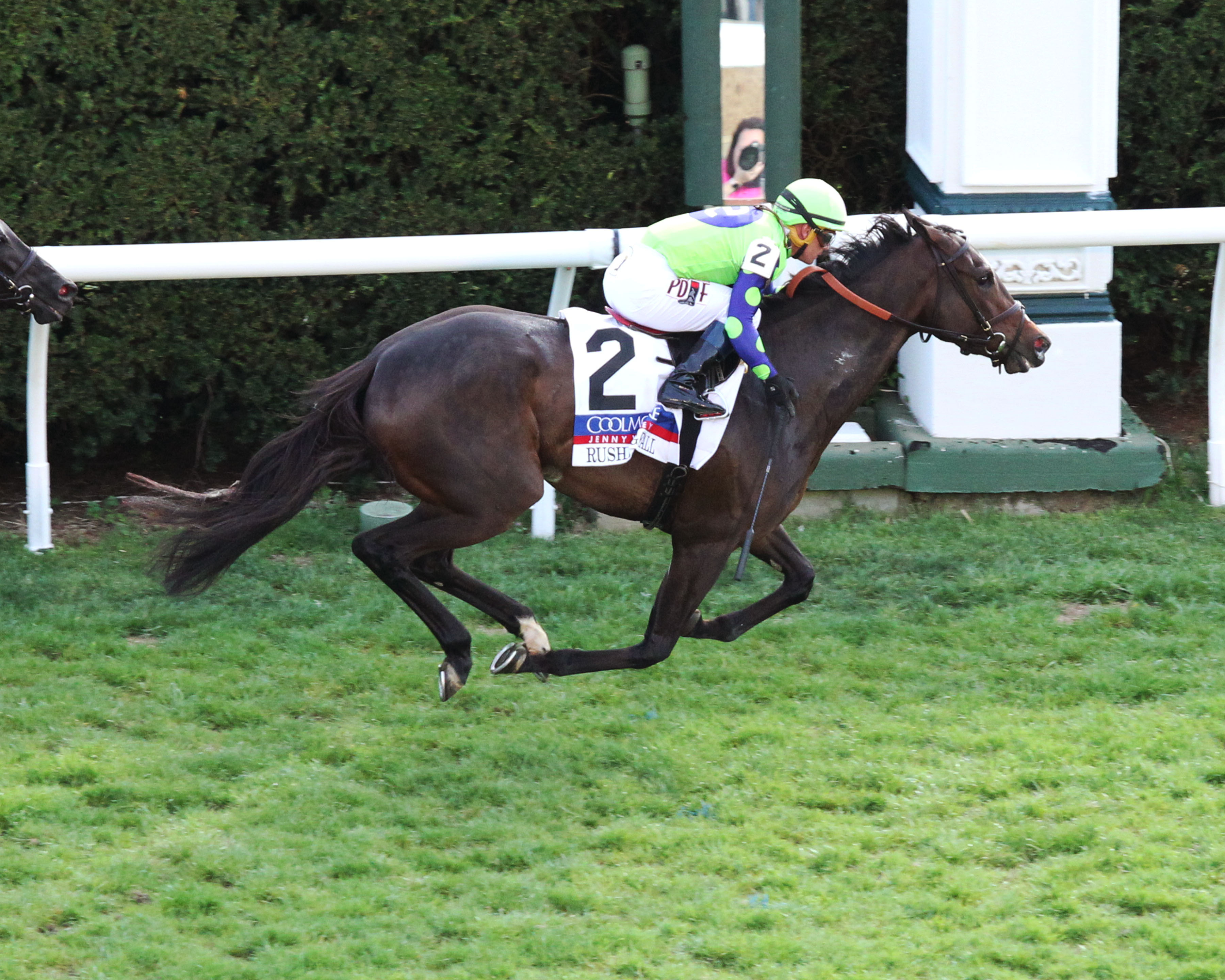 Rushing Fall wins the 2019 Jenny Wiley Stakes