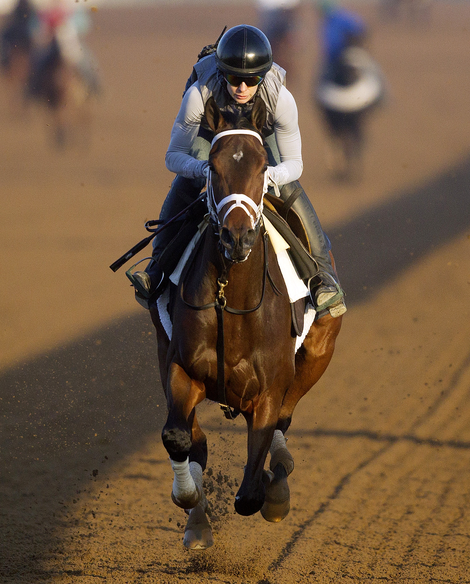 Rachel's Valentina trains at Keeneland on Oct. 23