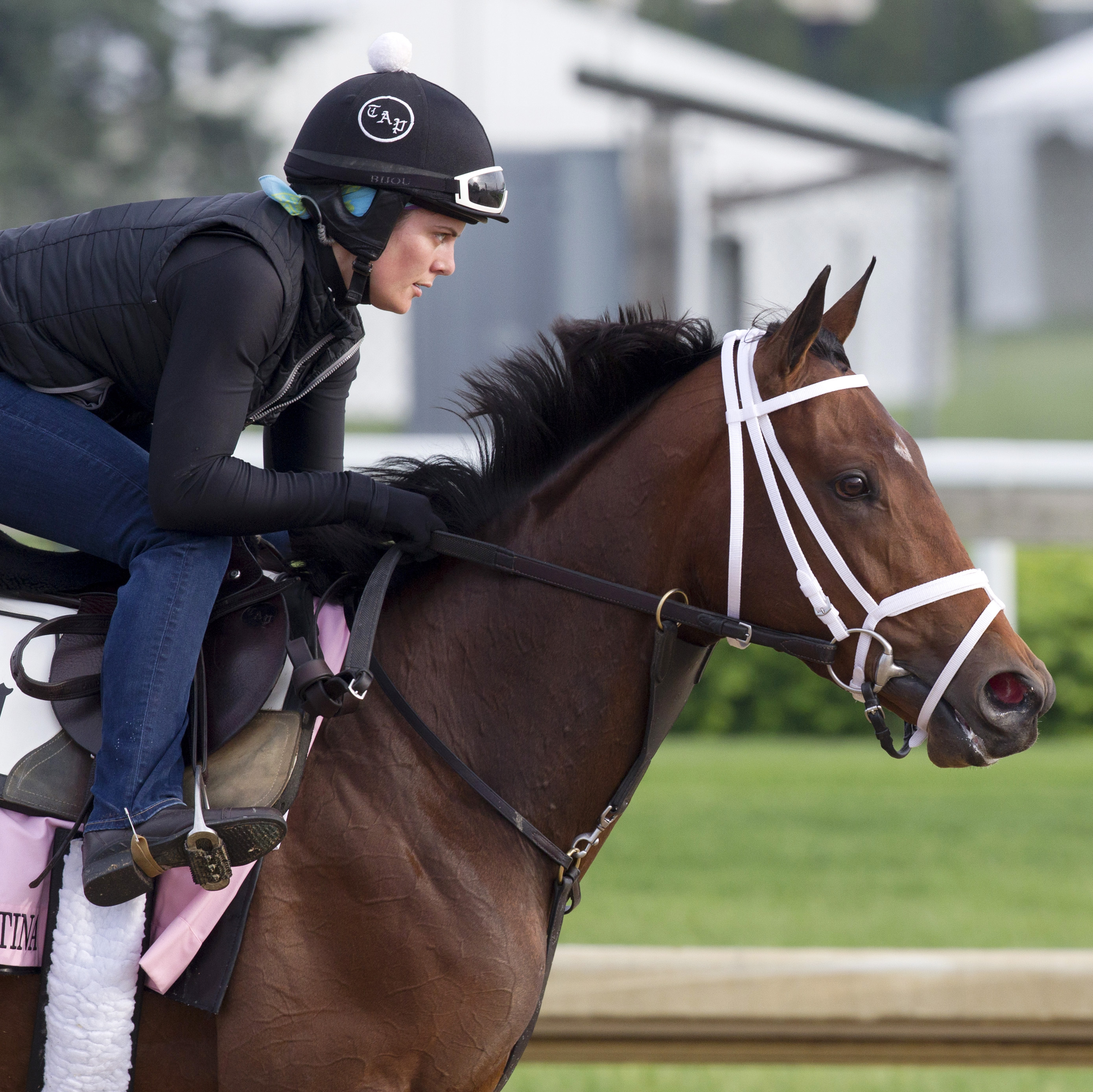 Rachel's Valentina trains at Churchill on May 1