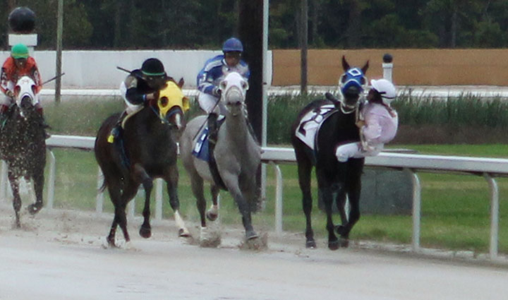 St. Teresa and Paulina Ramirez in an Oct. 16 race at Delta Downs