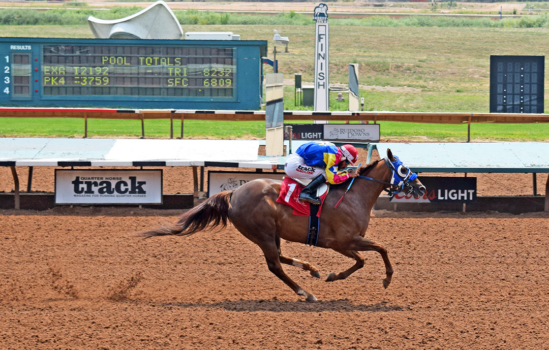Ratification wins a All American Oaks trial at Ruidoso Downs