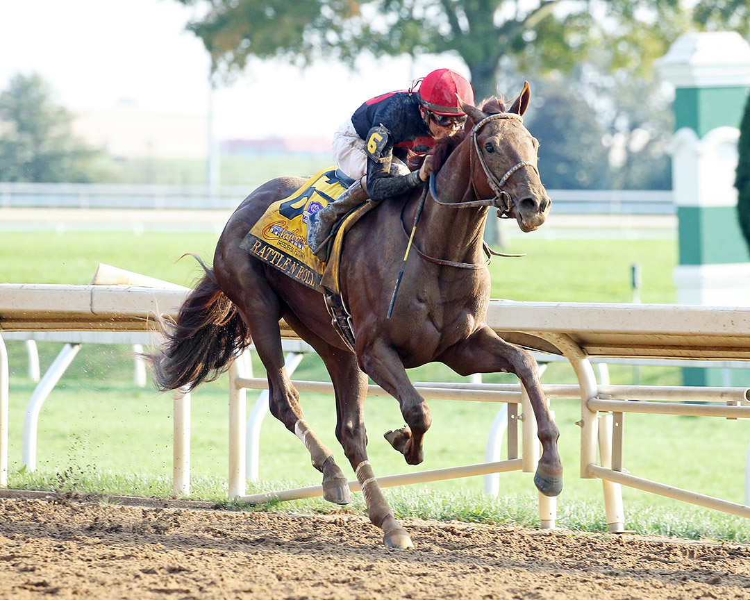 Rattle N Roll wins the 2021 Breeders' Futurity at Keeneland Racecourse