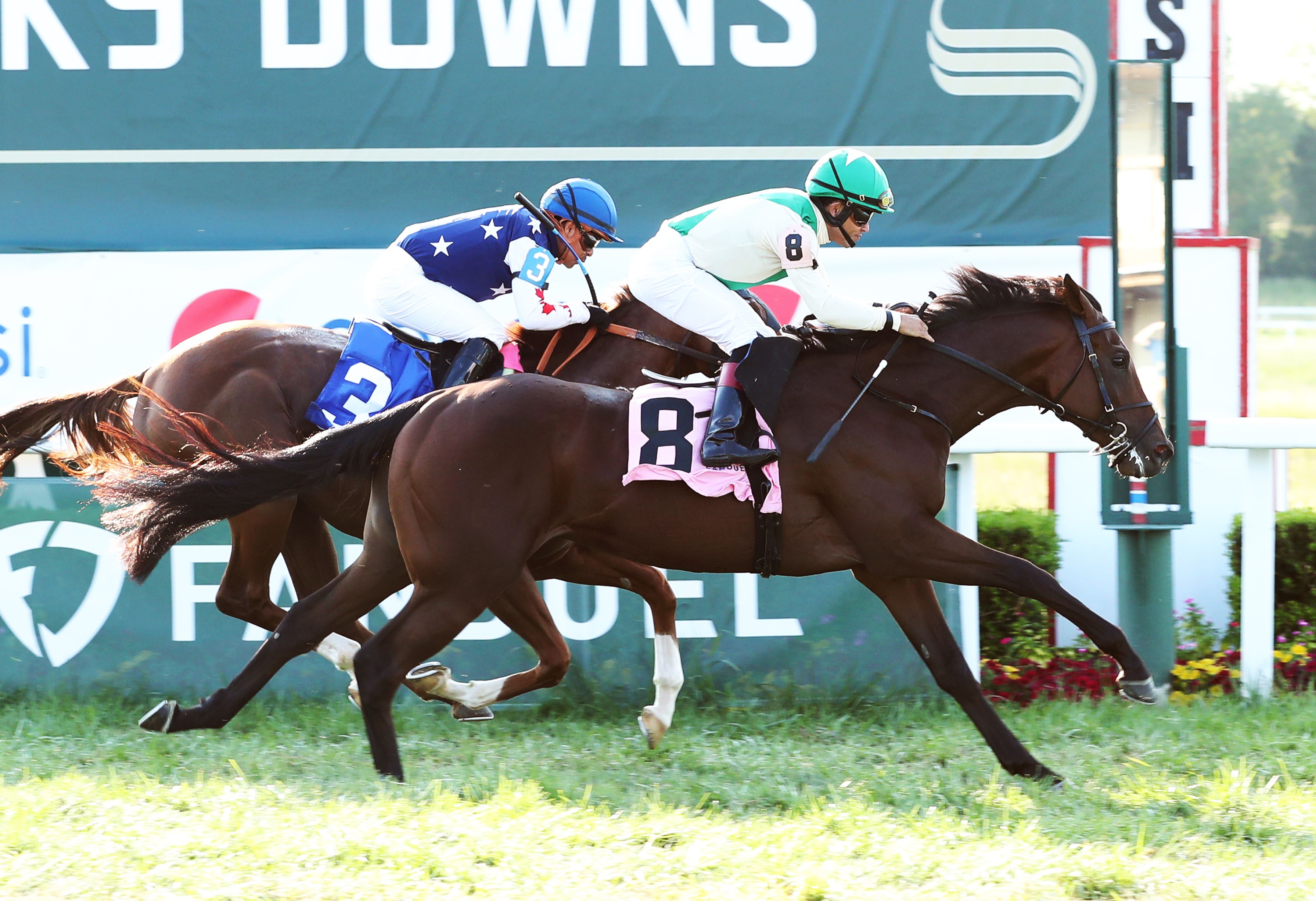 Reckoning Force wins Kentucky Downs Juvenile Mile Sept 14 2022