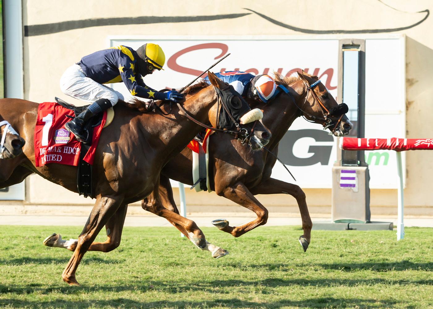 United finishes second to Red King in the Del Mar Handicap at Del Mar