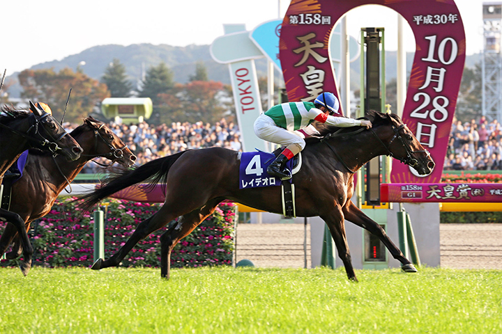 Rey de Oro wins the Tenno Sho at Tokyo Racecourse