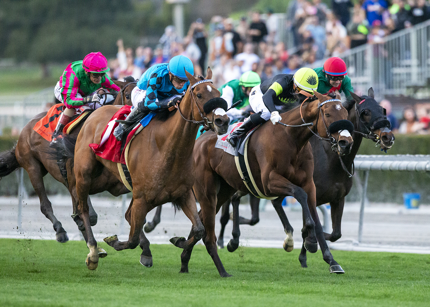 Rhea Moon (left) wins American Oaks at SA Dec 26 2022