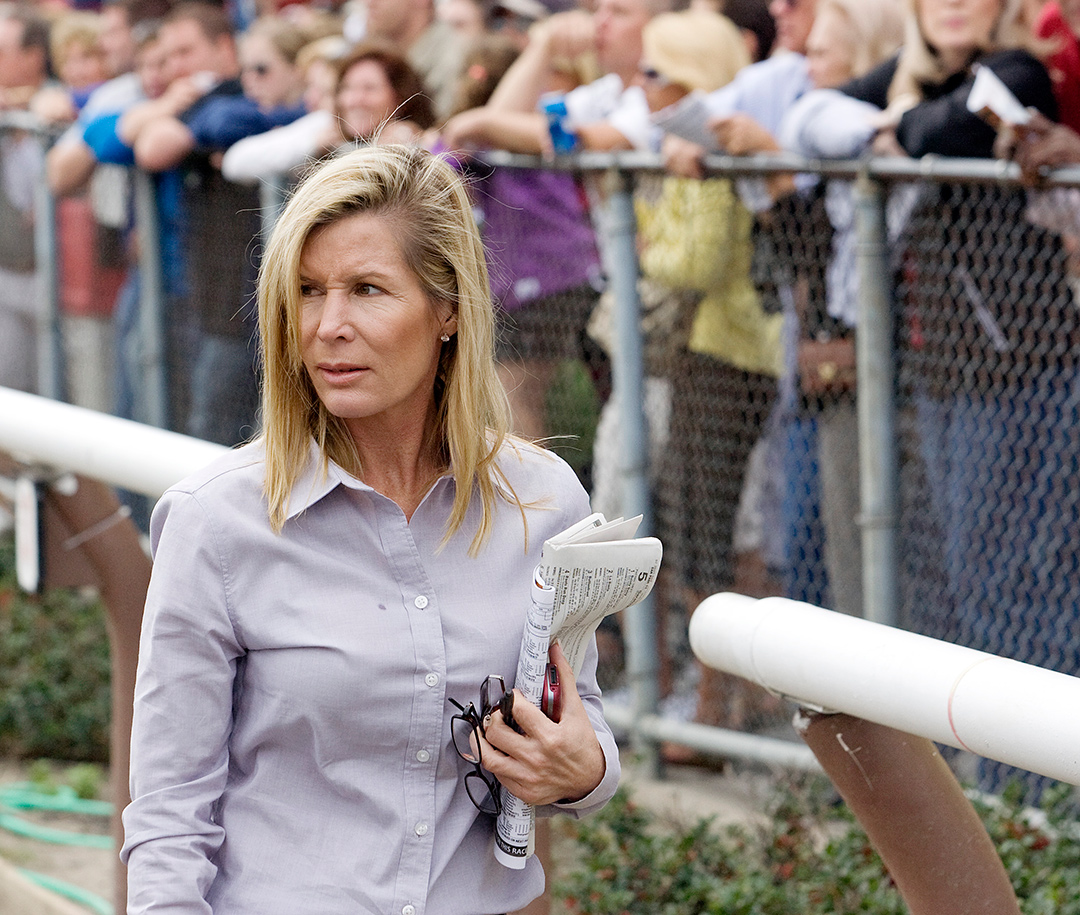 Linda Rice at Saratoga Race Course