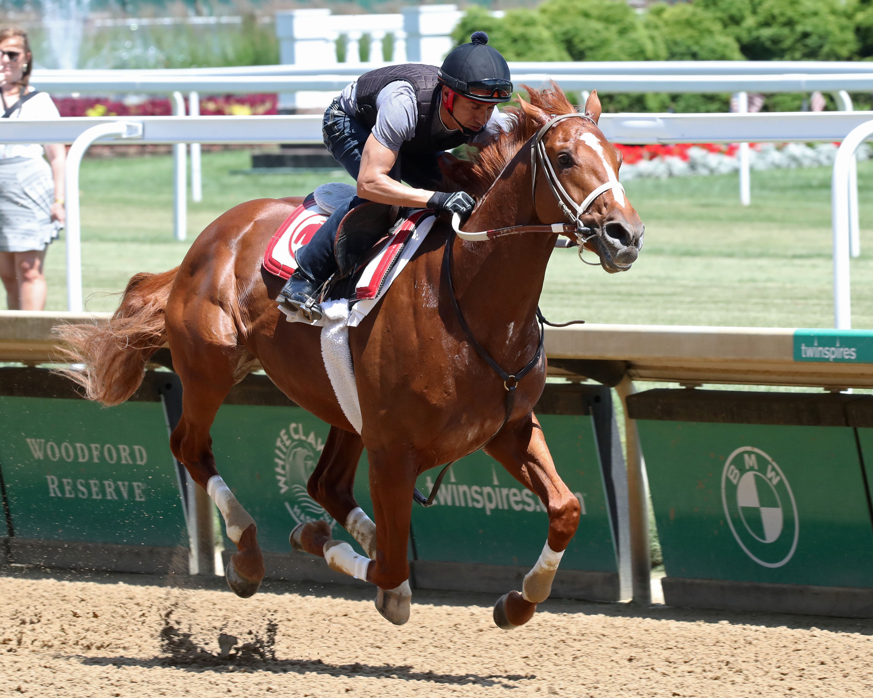 Rich Strike works between races at Churchill on May 30 2022