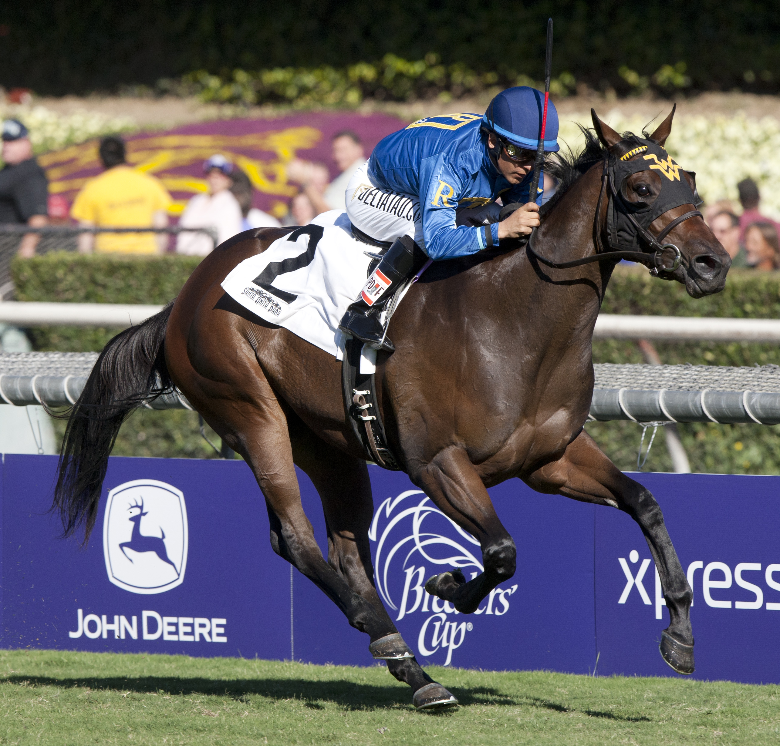 Richies Party Girl wins the Juvenile Turf Sprint Stakes