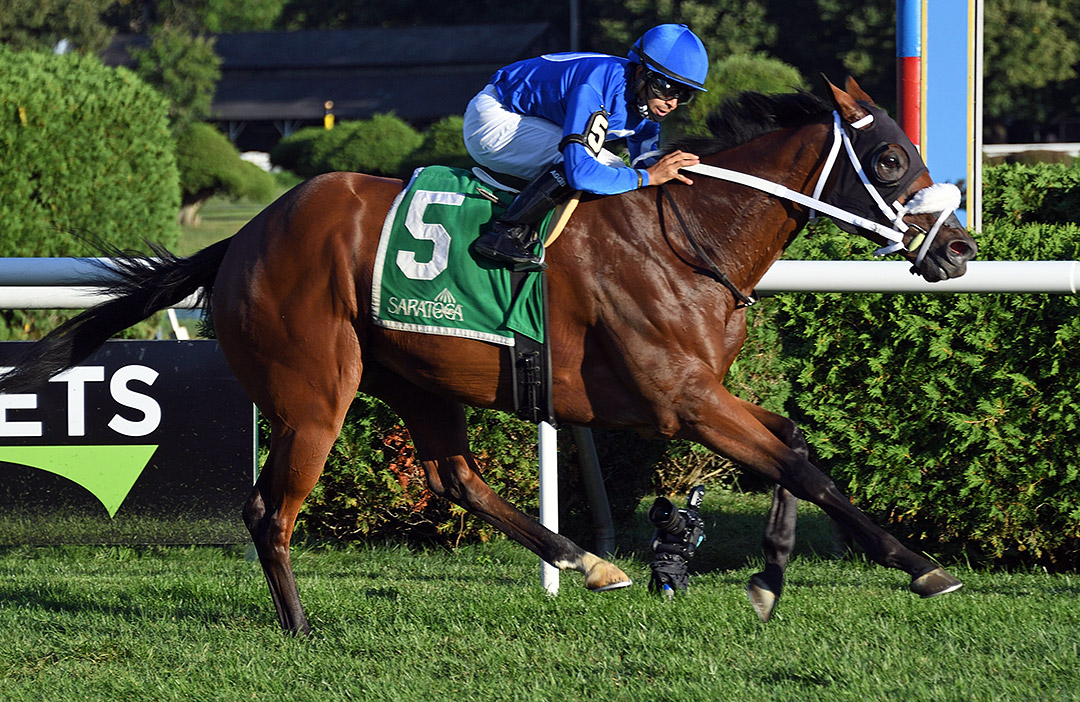 Rinaldi wins the 2020 West Point Stakes at Saratoga Race Course