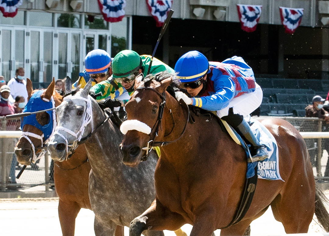 Robin Sparkles wins the 2021 Mount Vernon Stakes at Belmont