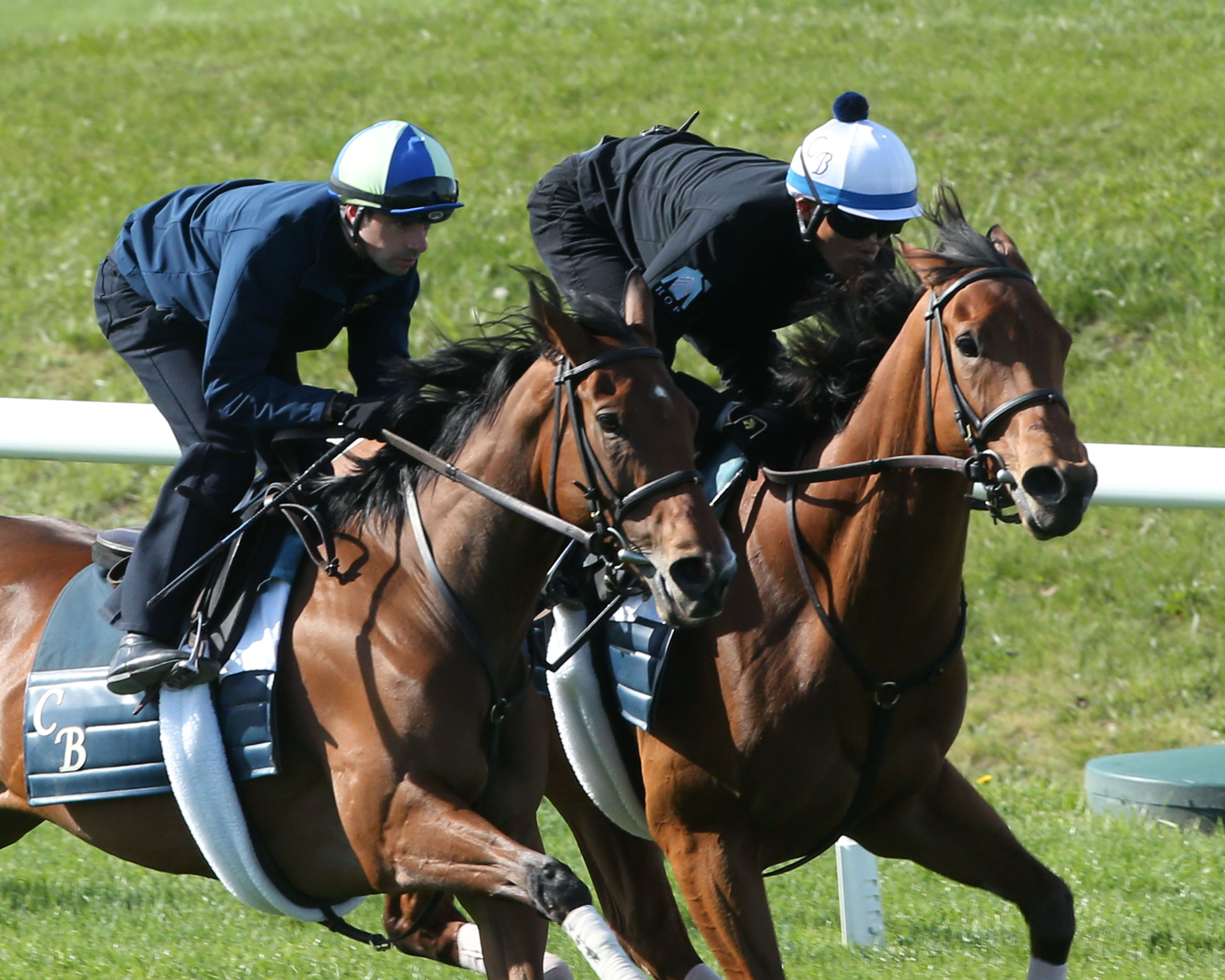 Lady Eli trains with Roca Rojo on April 9