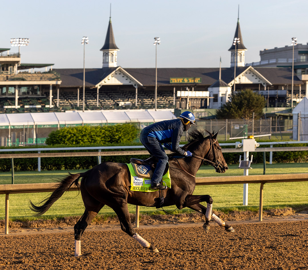 Rock Your World trains at Churchill Downs on April 27