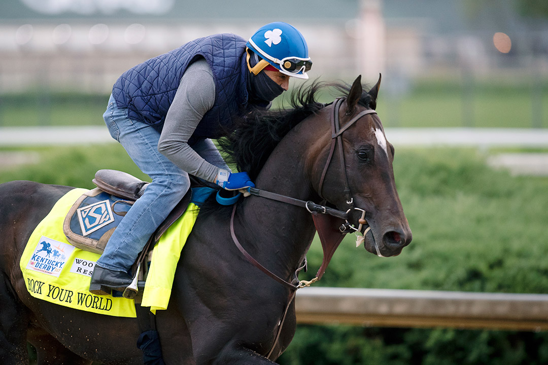 Rock Your World trains at Churchill Downs on April 29