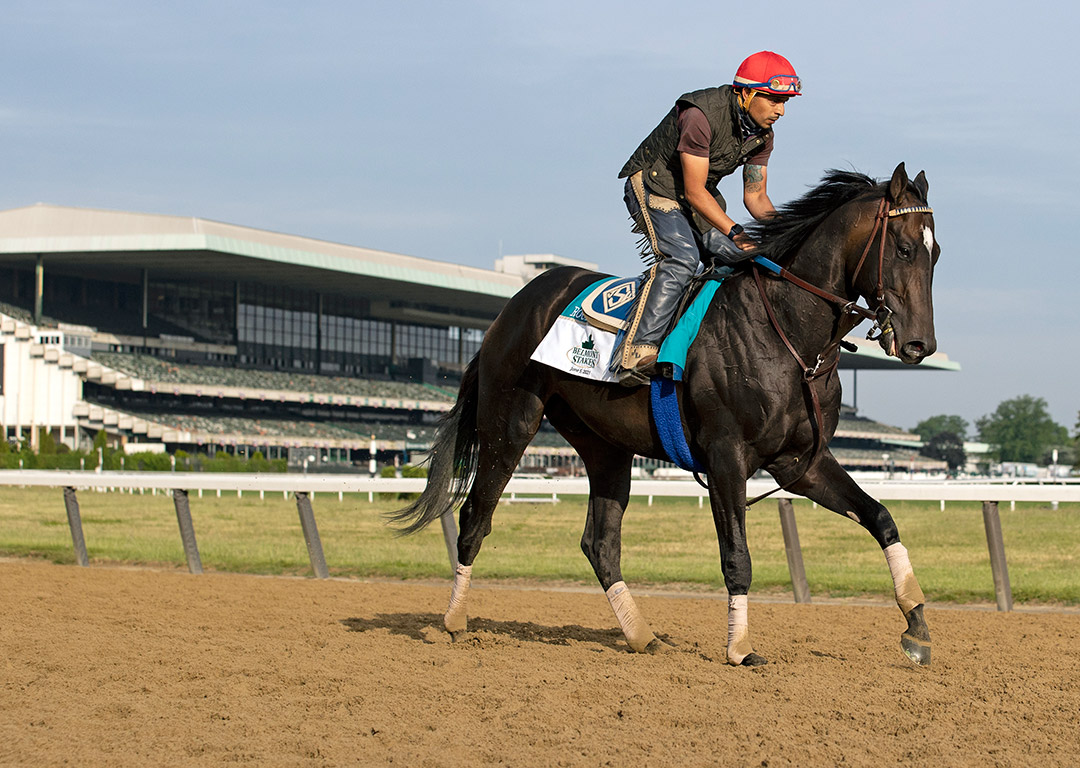 Rock Your World trains at Belmont Park on June 2