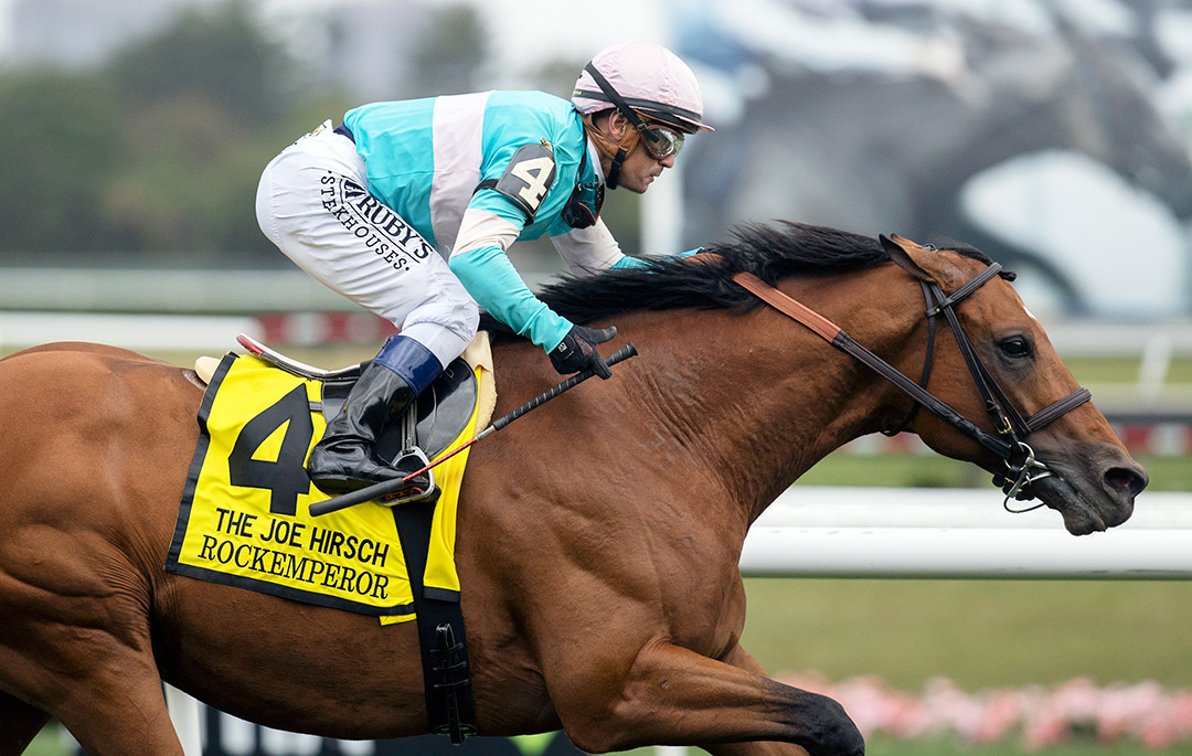 Rockemperor wins the 2021 Joe Hirsch Turf Classic at Belmont Park