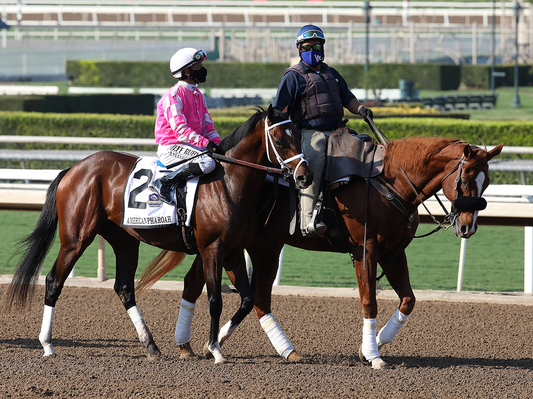 Rombauer at the American Pharoah Stakes at Santa Anita