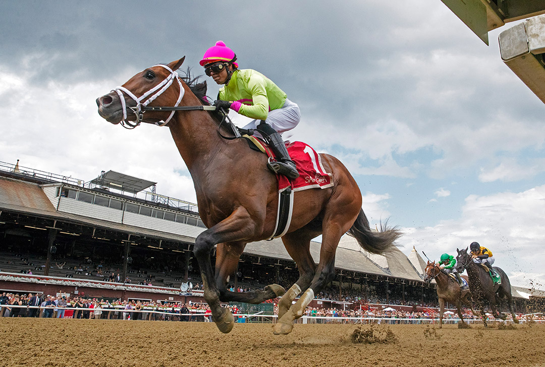 Run Curtis Run wins the 2021 Rick Violette Stakes at Saratoga Race Course