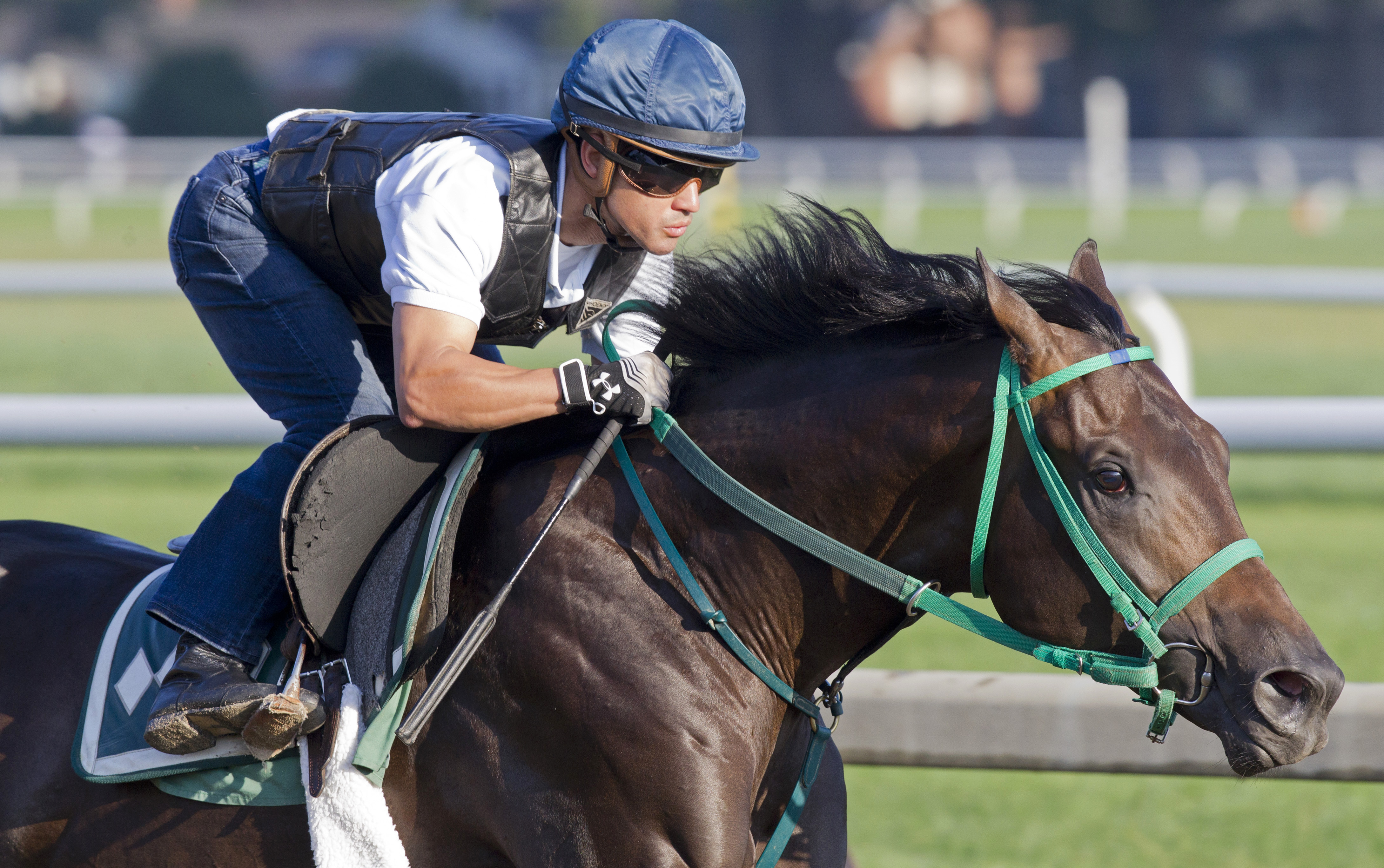 Runaway Lute trains at Saratoga in August
