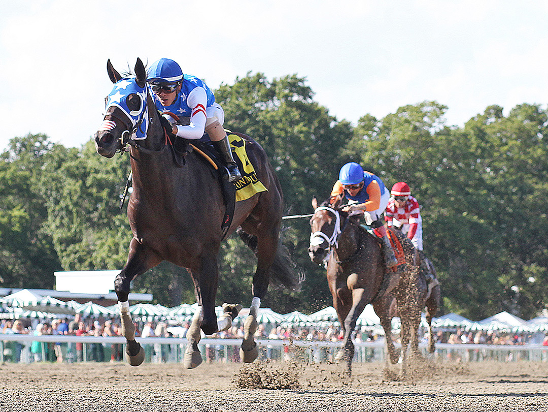 Runup wins the 2021 Sorority Stakes at Monmouth Park