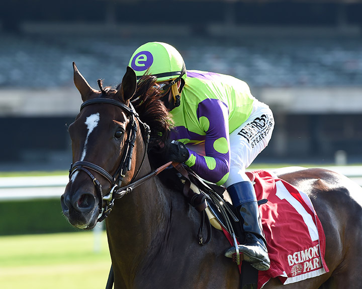 Rushing Fall wins the 2020 Beaugay Stakes at Belmont Park