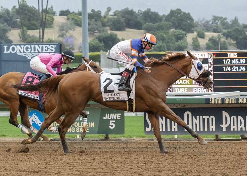 S Y Sky wins the 2019 Monrovia Stakes