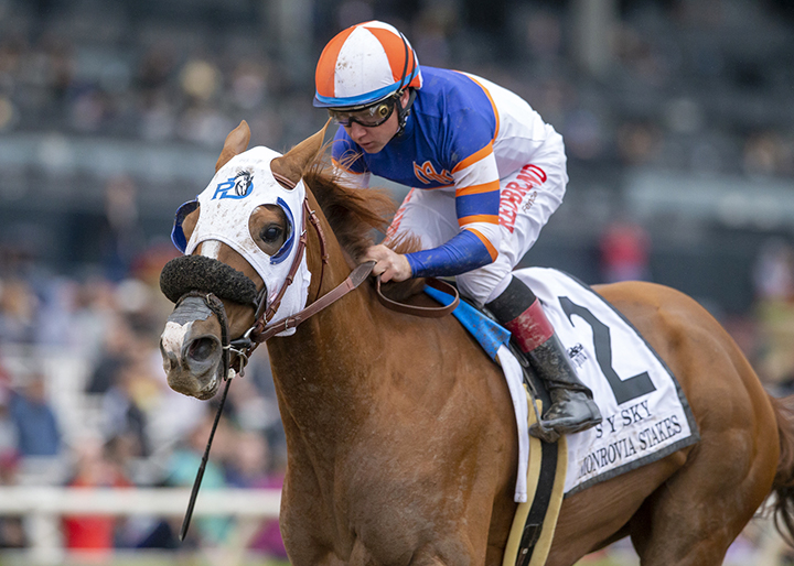 S Y Sky wins the 2019 Monrovia Stakes at Santa Anita Park
