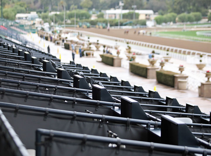 Santa Anita empty stands - COVID-19, March 14, 2020