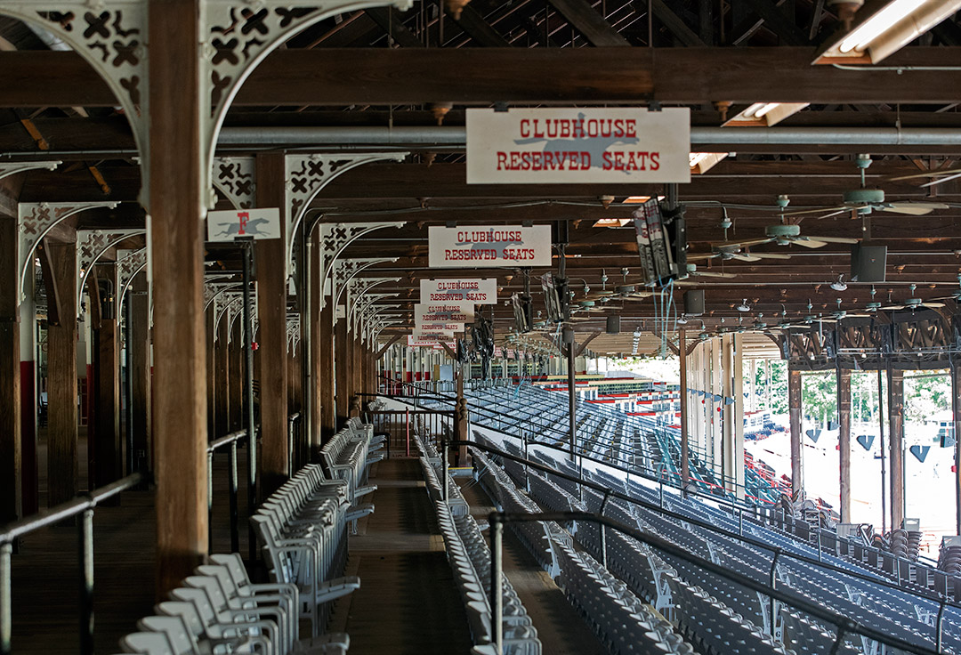 Saratoga Race Course clubhouse seats
