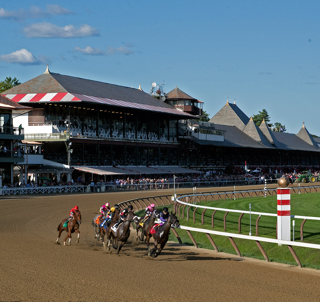 Saratoga Race Course first turn
