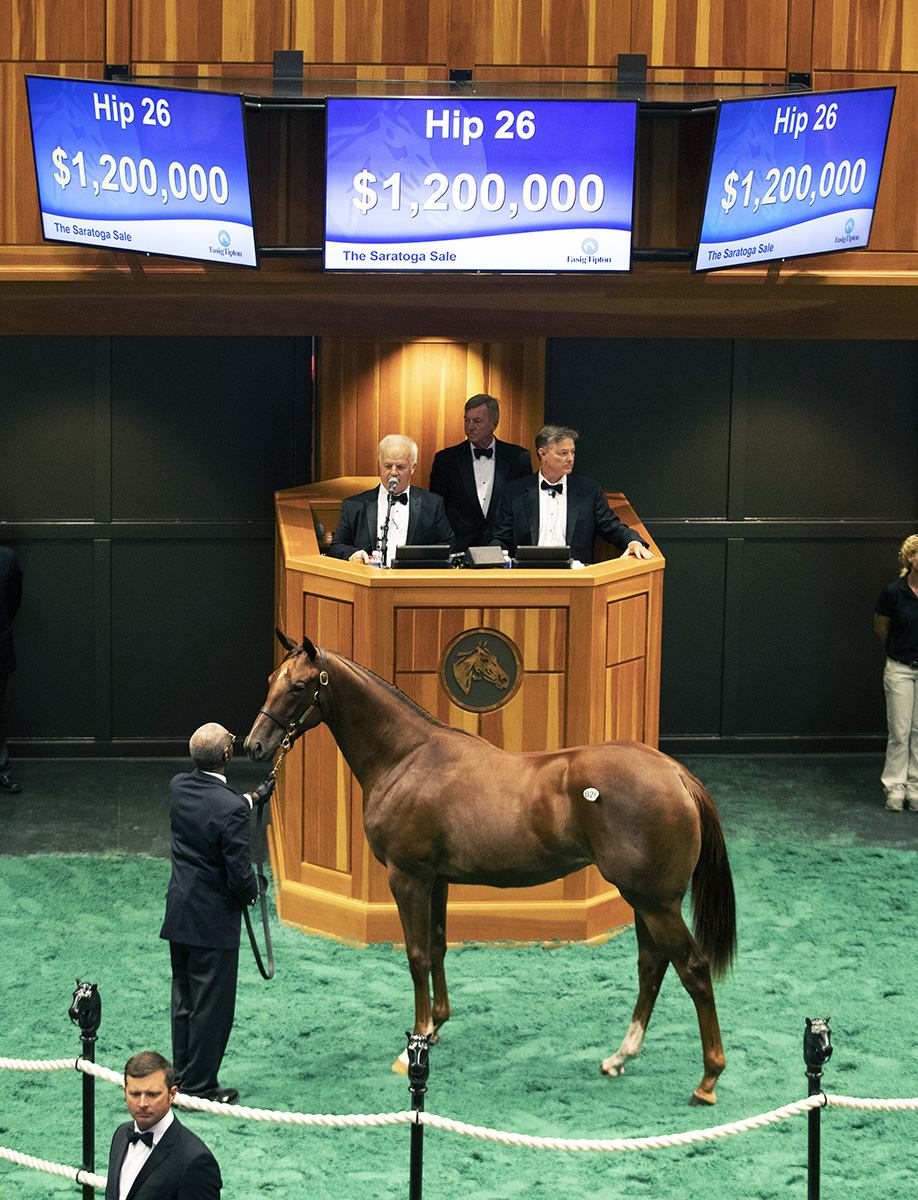 Hip 26, an American Pharoah - Life At Ten filly sells for $1.2 million