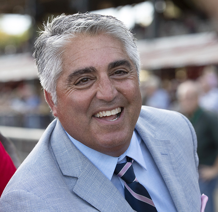 Greg Sacco at the Hopeful Stakes
