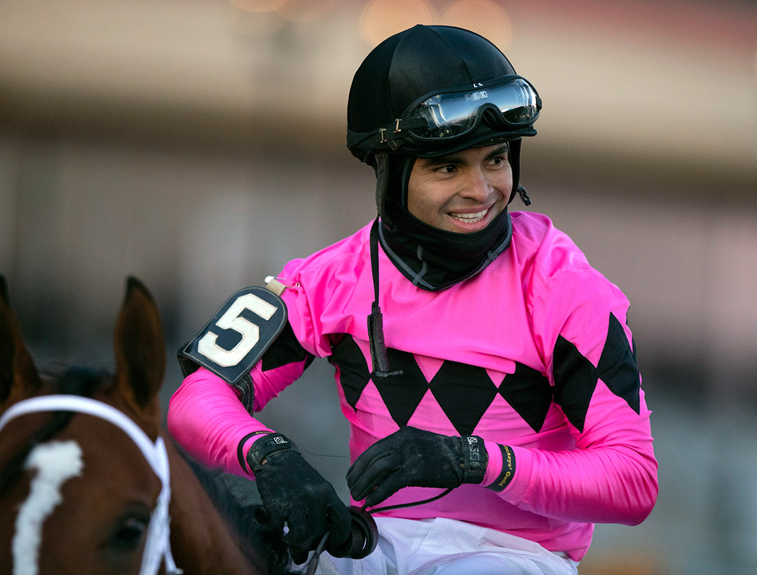 Luis Saez with Maximum Security in December 2019