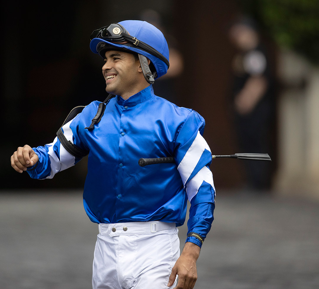 Luis Saez at Saratoga Race Course in July 2021