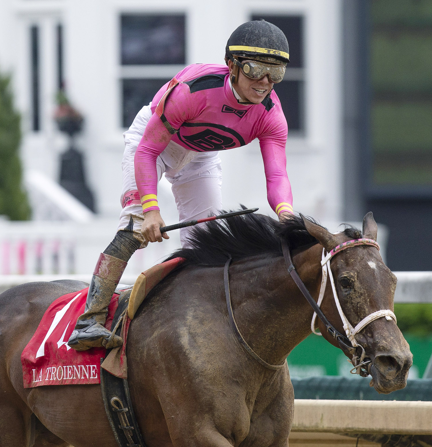 Salty wins the La Troienne Stakes