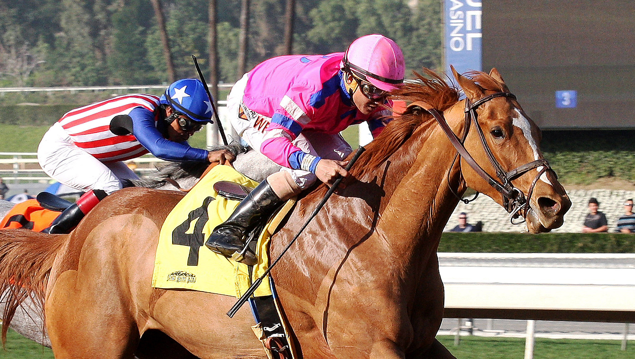 Sam's Sister wins the Santa Monica Stakes