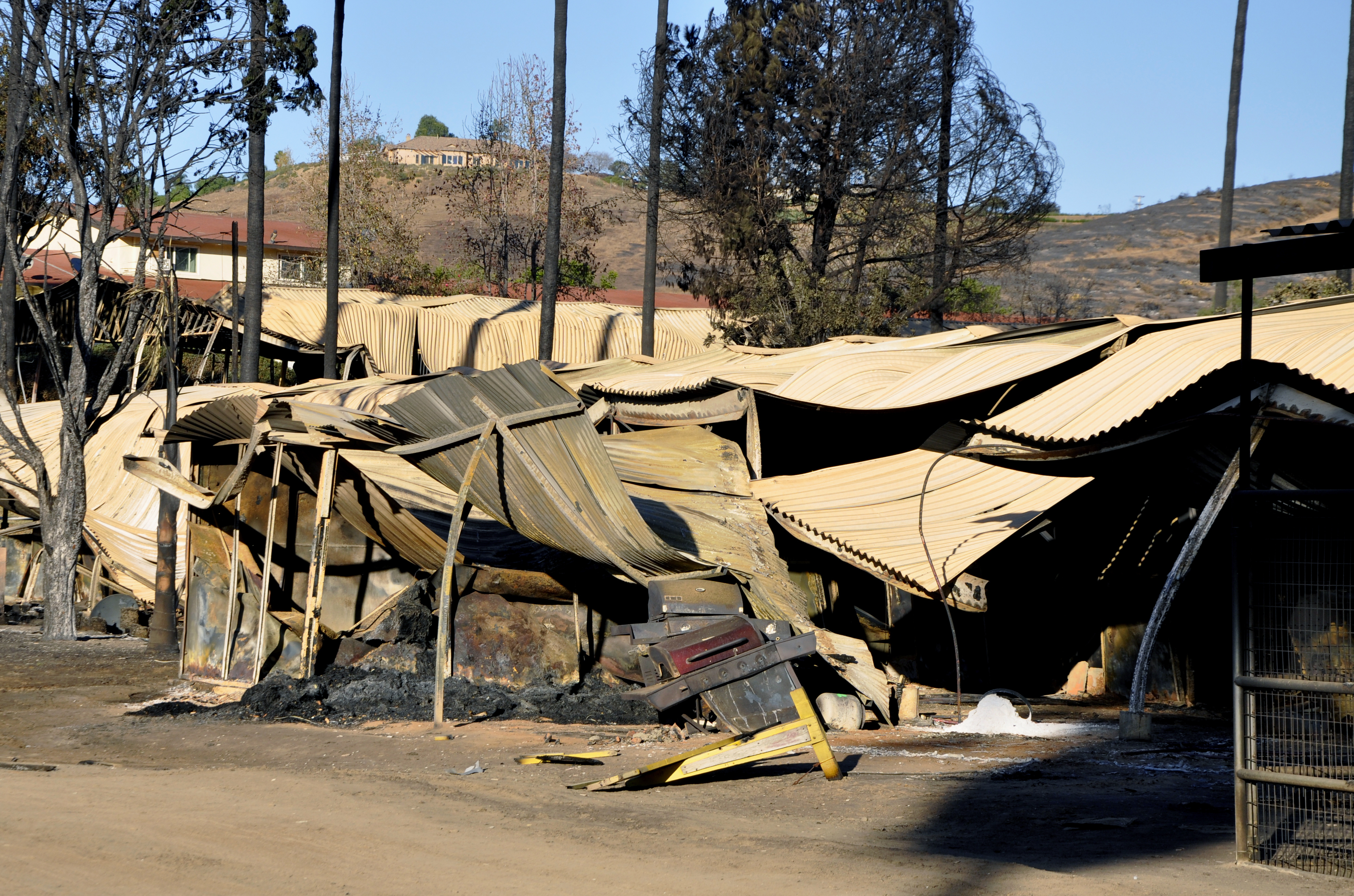 San Luis Rey fire wreckage