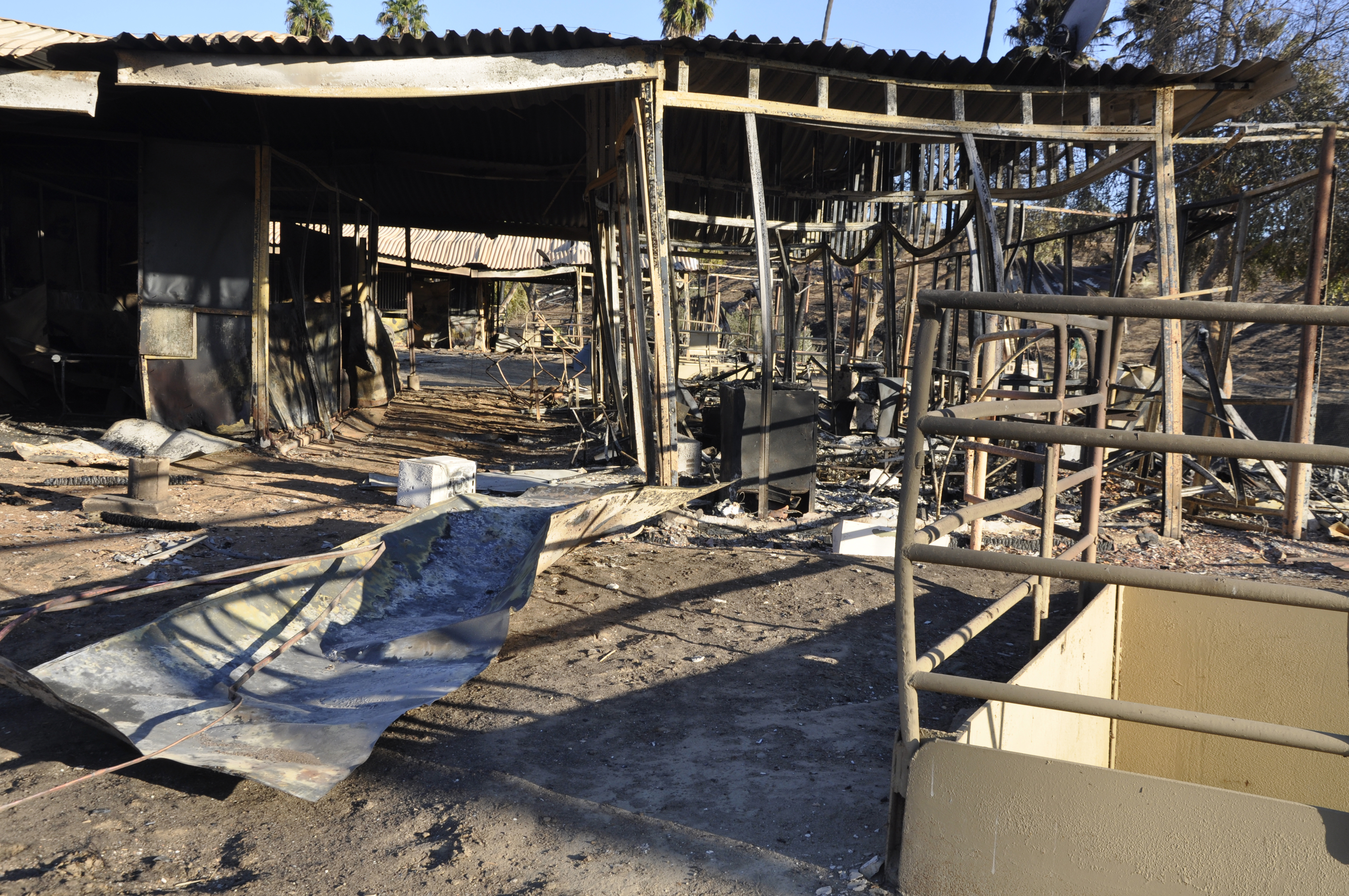 San Luis Rey tack rooms after Lilac Fire