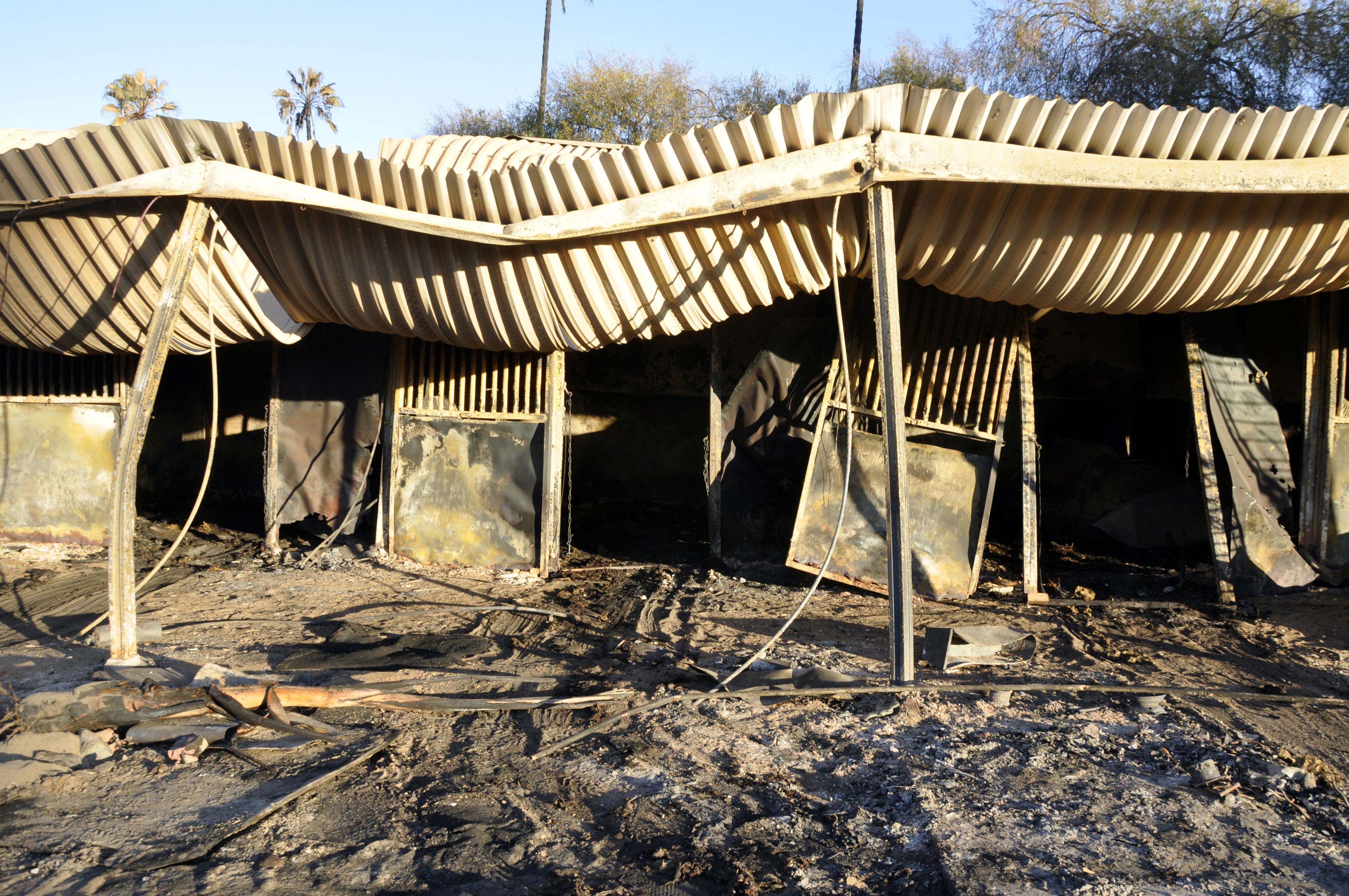 San Luis Rey fire stall wreckage
