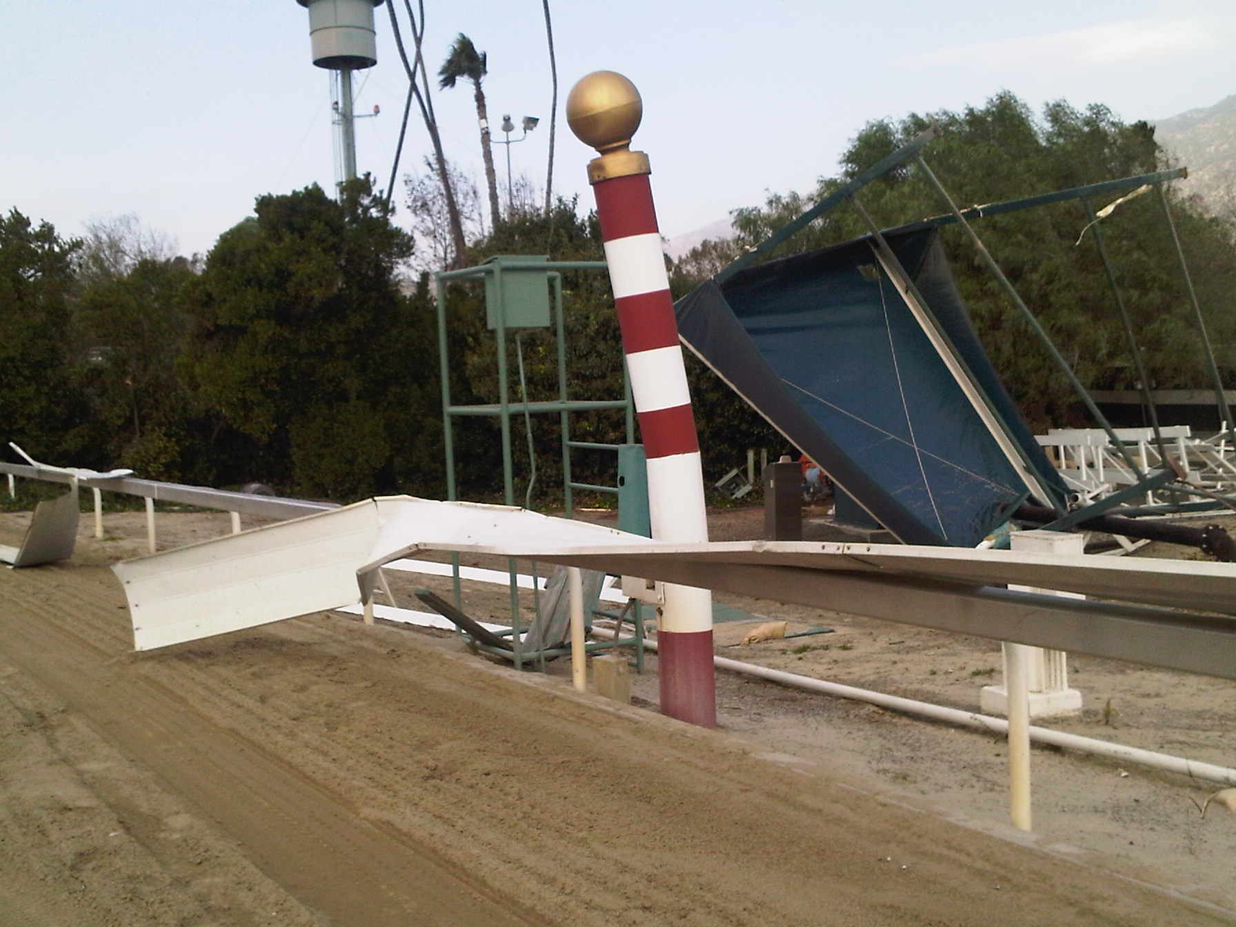 Santa Anita wind damage, Dec. 1, 2011