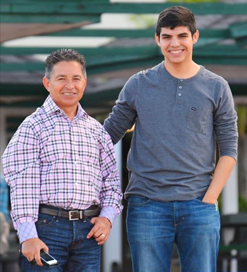 Jose Santos with son Joe Santos